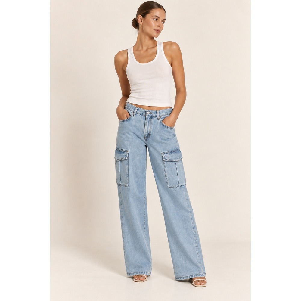 AGOLDE Minka Cargo Jeans 26 High Rise Wide Leg Utility 90's Baggy Quiet Luxury